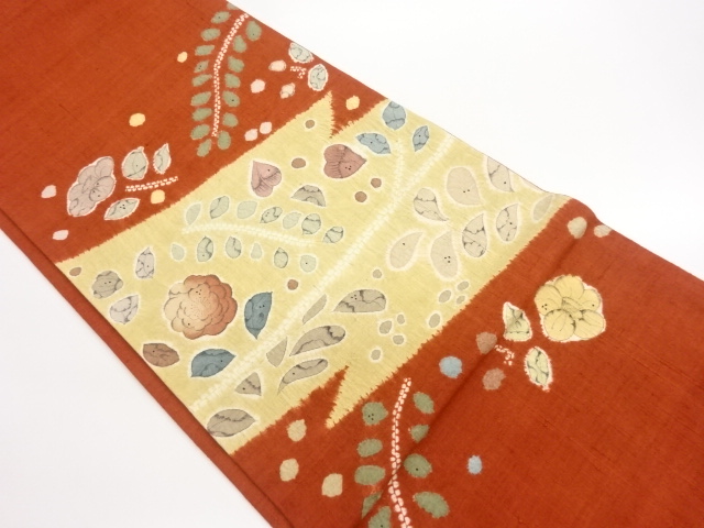 JAPANESE FUKURO OBI / TSUMUGI / SHIBORI / TSUJIGAHANA